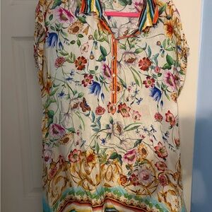 Johnny Was Floral Blouse with Multicolor Accents